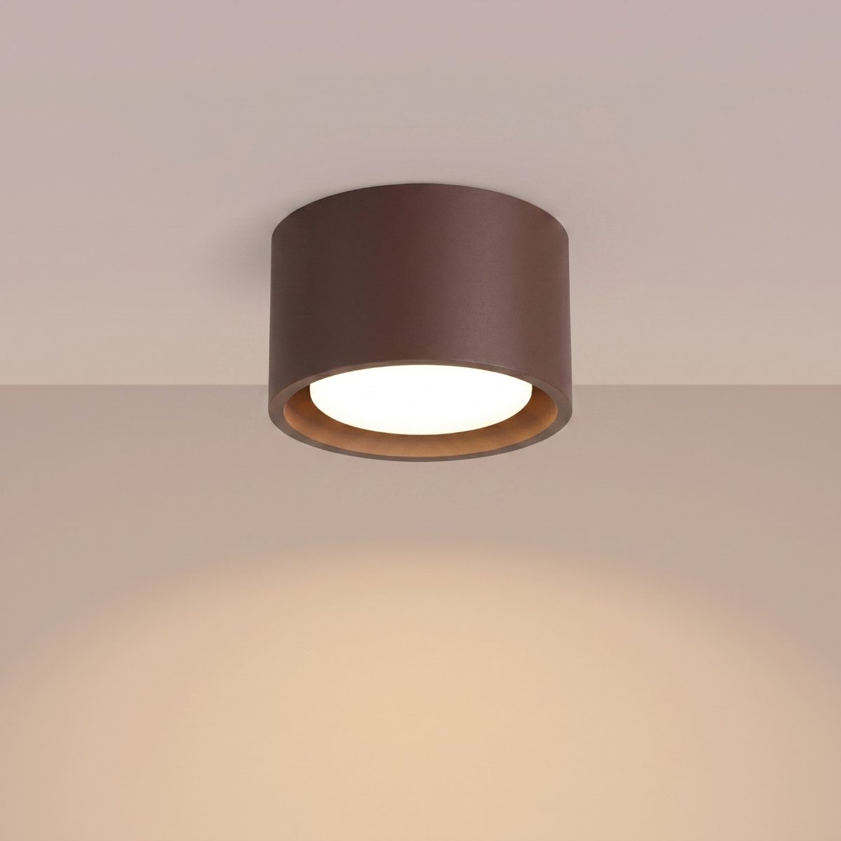 Plafonnier Aluminium Marron Gx53 1 MODO marron, EDEN