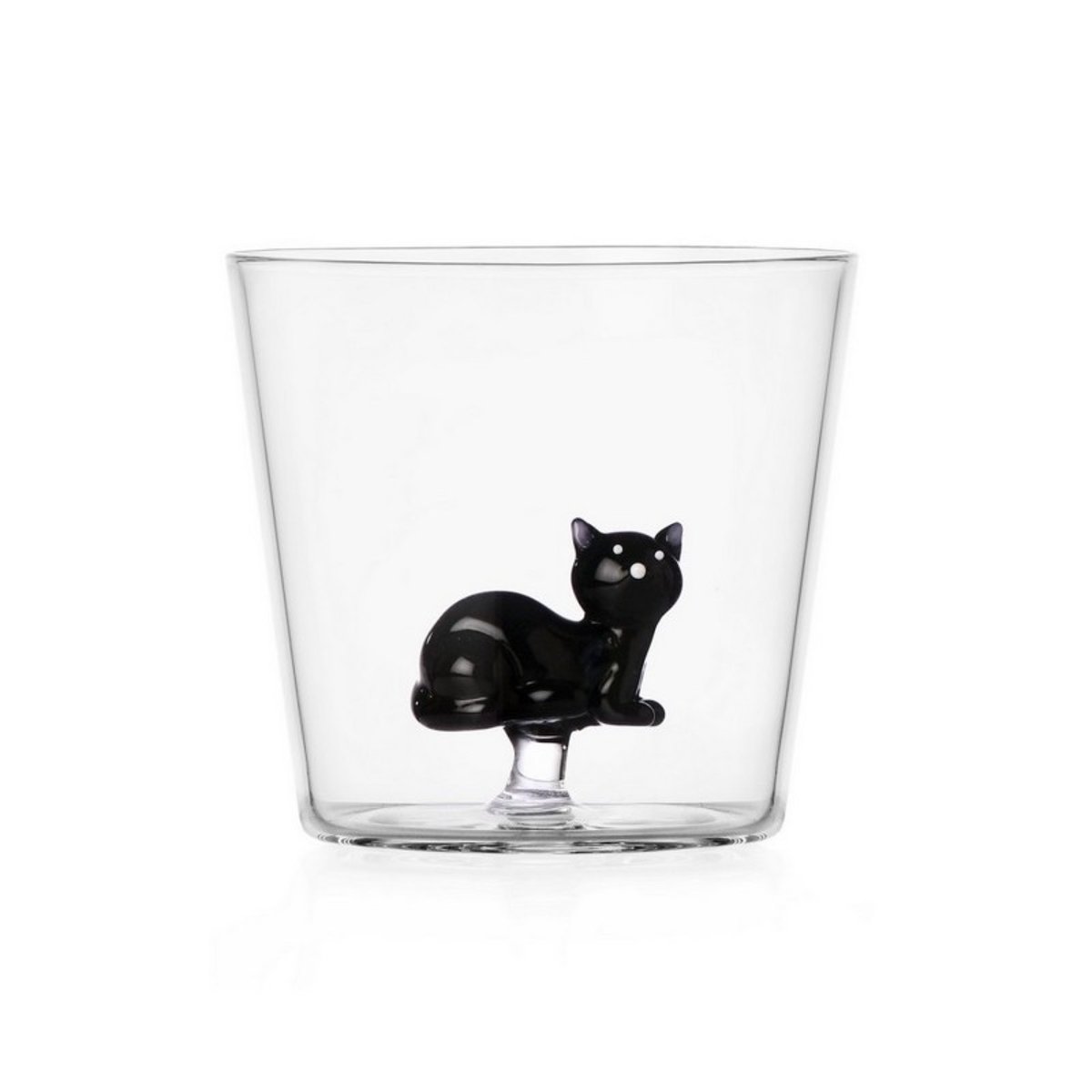 Verre à eau chat TABBY CAT black cat noir, ICHENDORF