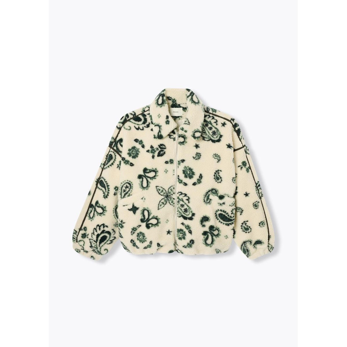 Blouson chaud moumoute léopard imprimé écru, PROMOD
