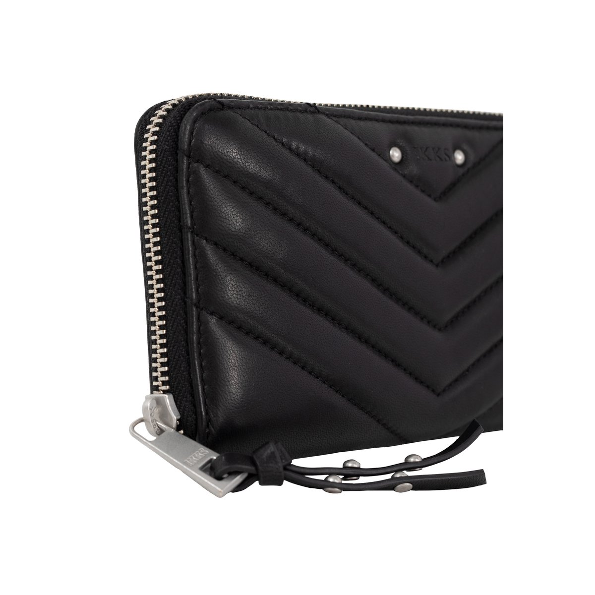 Portefeuille en cuir matelassé 1440 COMPAGNON noir, IKKS