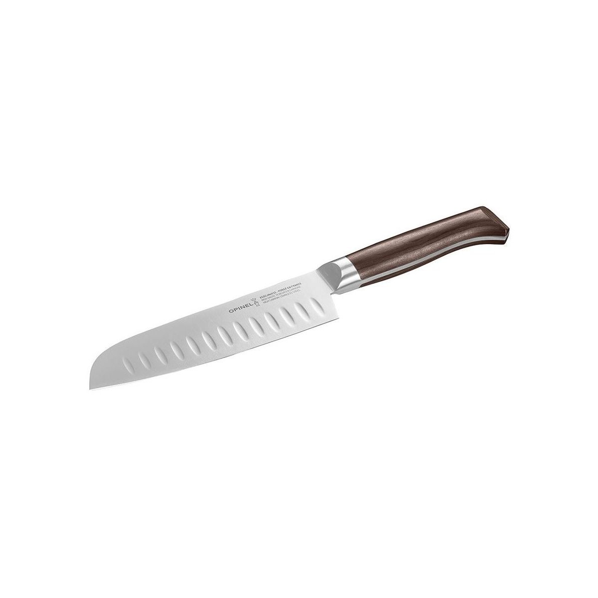 Couteau santoku les forgés 1890 inox & hêtre lame 17 cm couleur unique, OPINEL