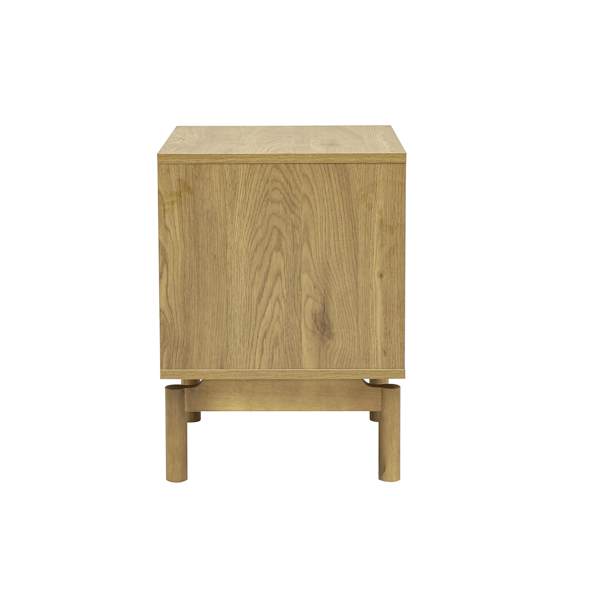 Table de chevet finition bois chêne 2 tiroirs YSEULT chêne clair, MILIBOO