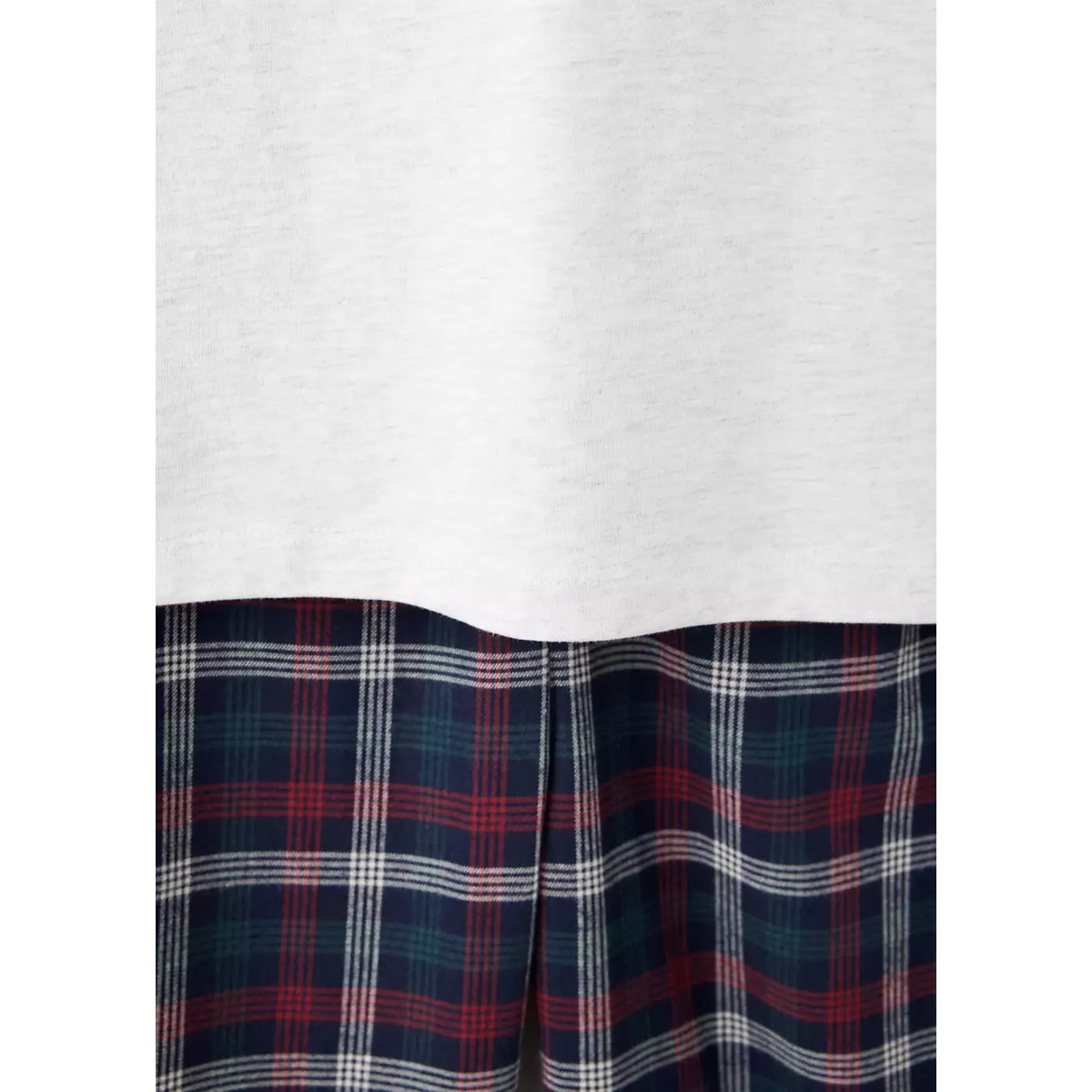Pyjama complet à carreaux gris, MANGO TEEN