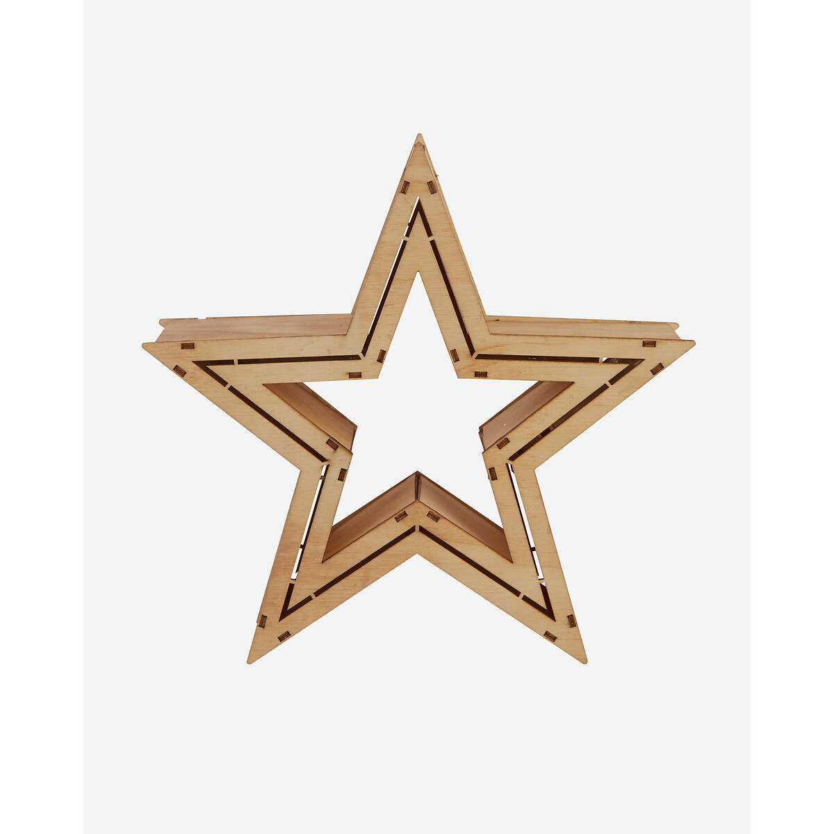 27cm Hanging Wooden Star Lamp natural, SO'HOME