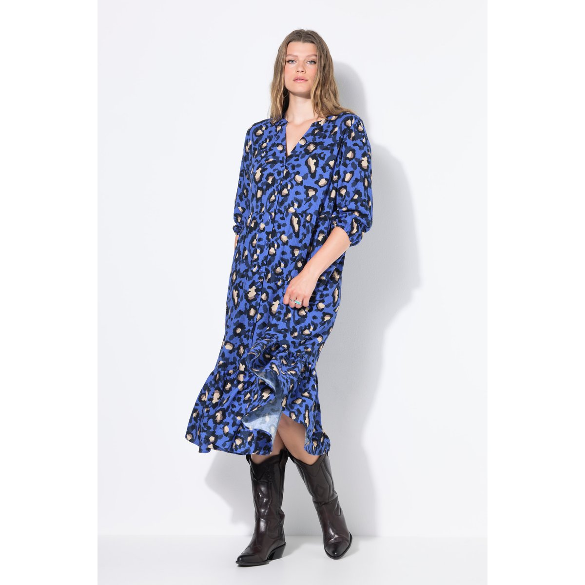 Robe maxi en mousseline saphir, STUDIO UNTOLD