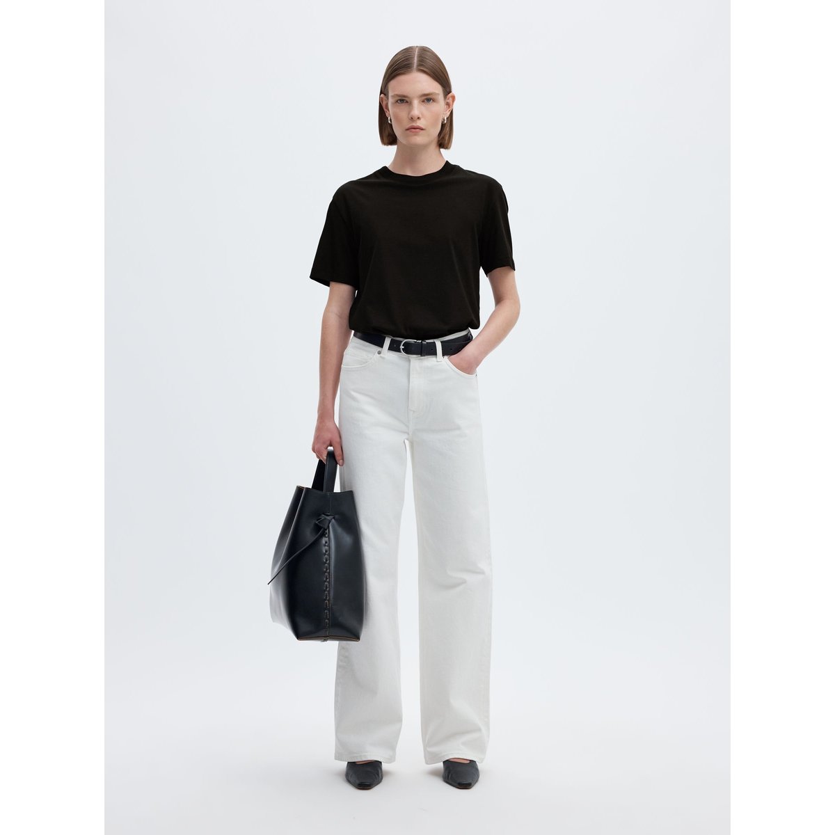 T-Shirt noir - black, SELECTED