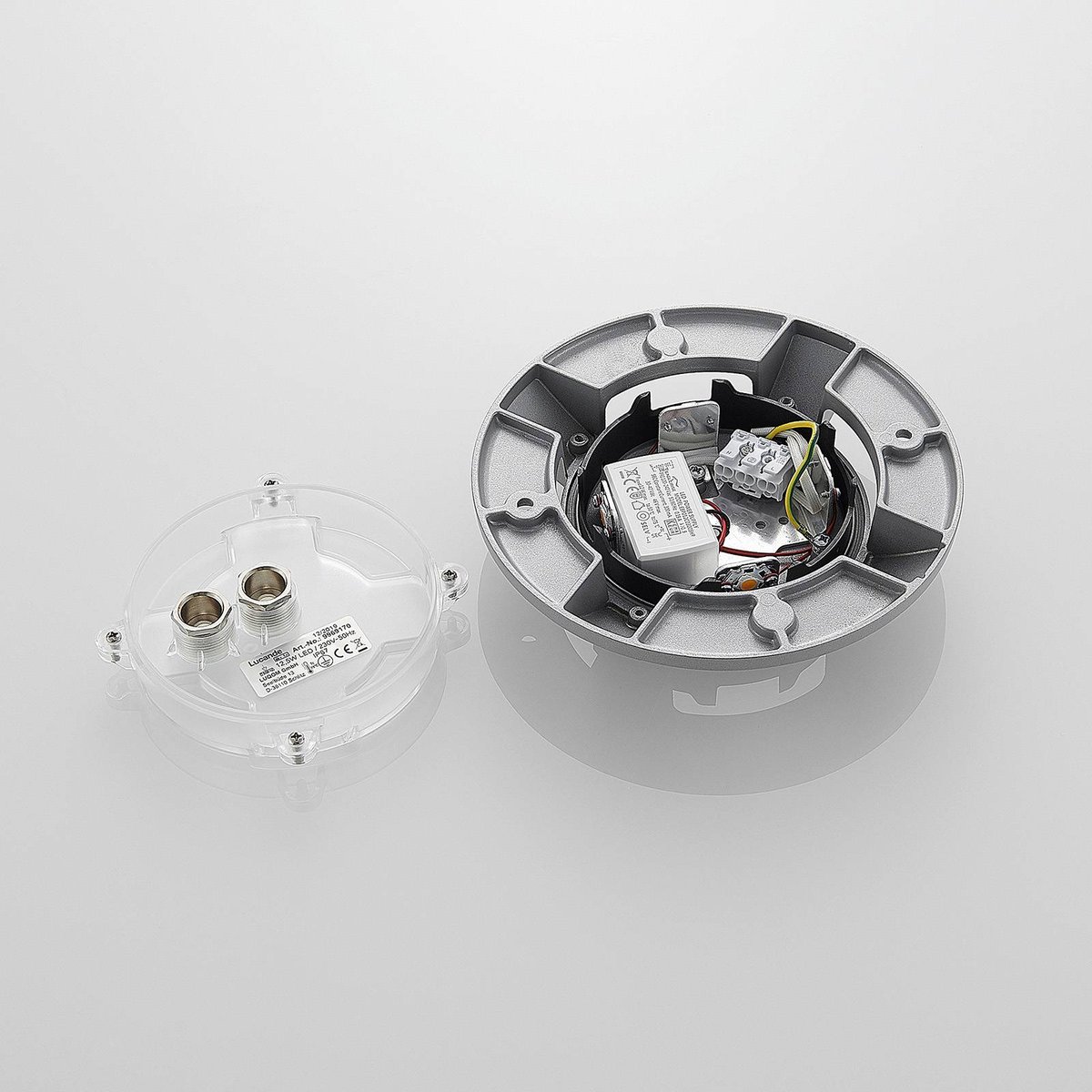Luminaire extérieur en aluminium moderneLED argent (ral 9006), LUCANDE