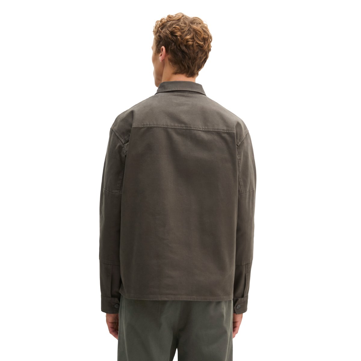Surchemise oversize en mélange de coton bio doux noir, MARC O'POLO