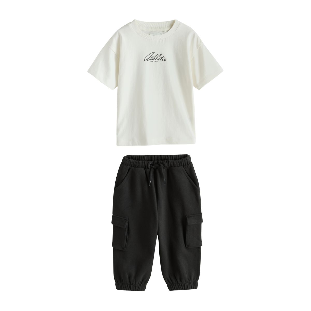 T-shirt et pantalon de jogging, 4 pièces marron/crème, NEXT