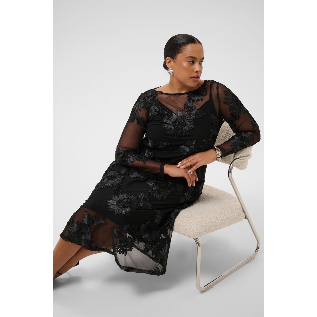 Robe noir black deep, KAFFE CURVE