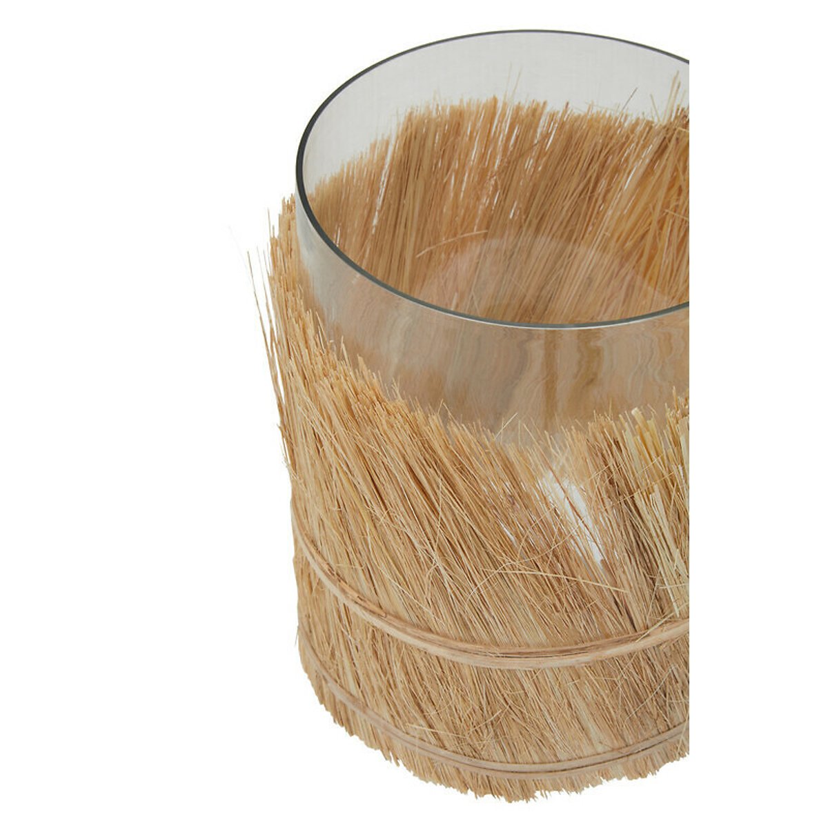 Large Raffia Candle Holder in Natural natural, ÉDITÉ