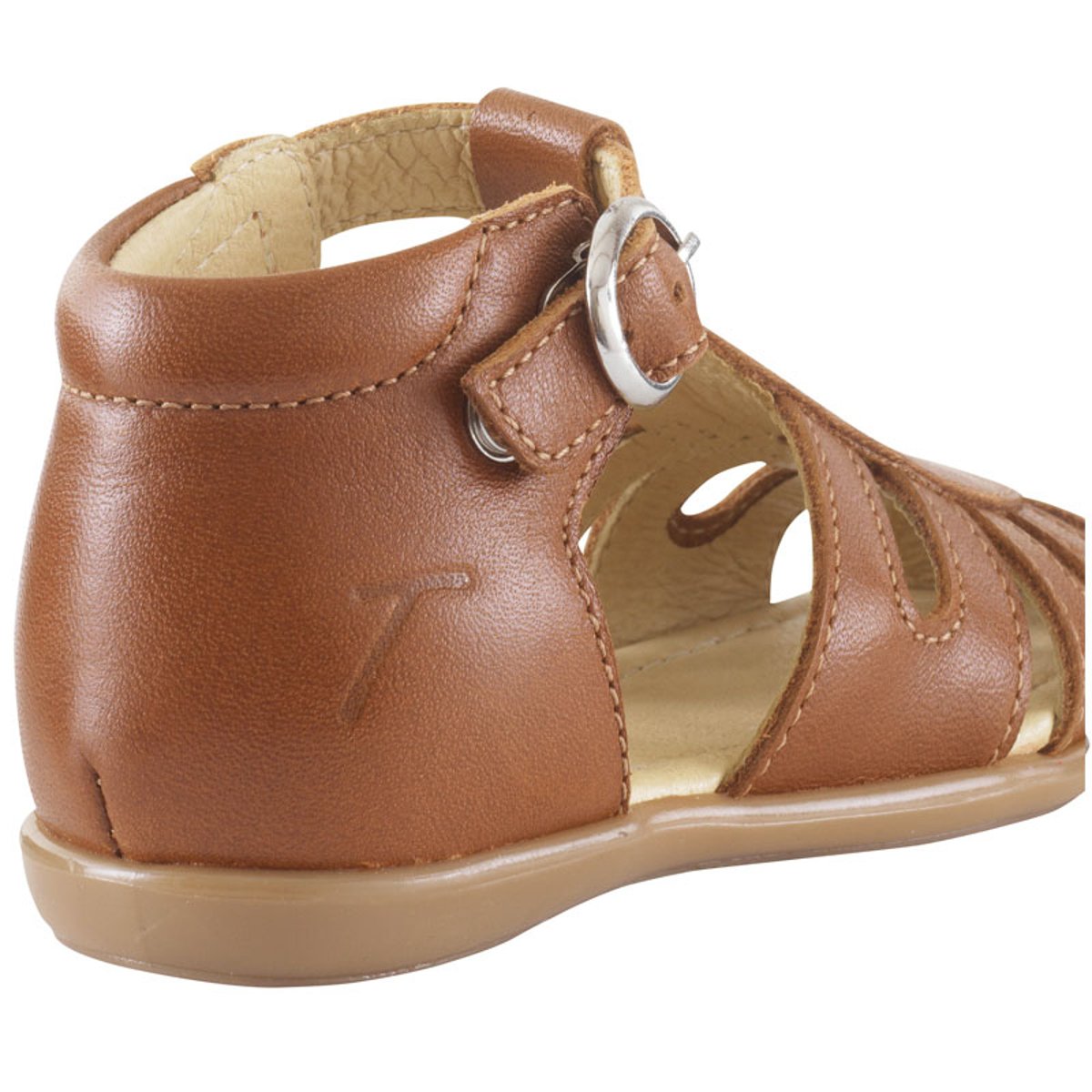Sandales cuir enfant Suzie marron, TICHOUPS