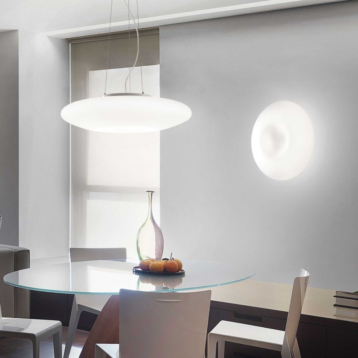 Suspension GLORY blanc, IDEAL LUX