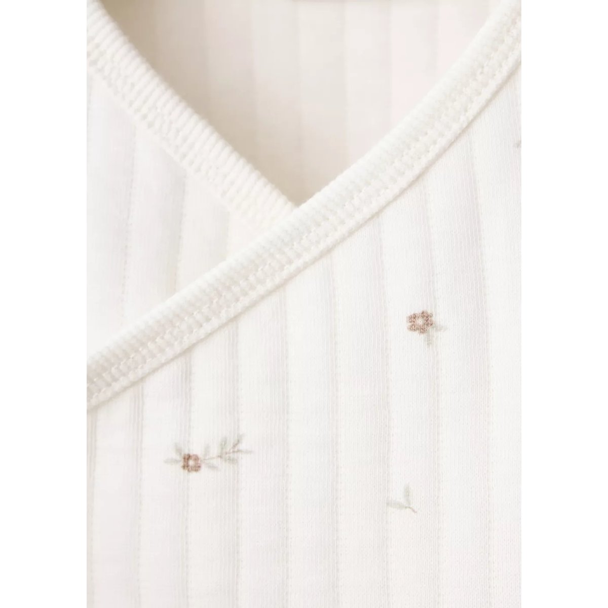 Combinaison pyjama imprimée blanc cassé, MANGO HOME