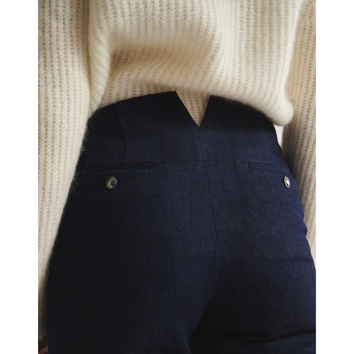 Pantalon Gabriel en coton bleu, INES DE LA FRESSANGE PARIS