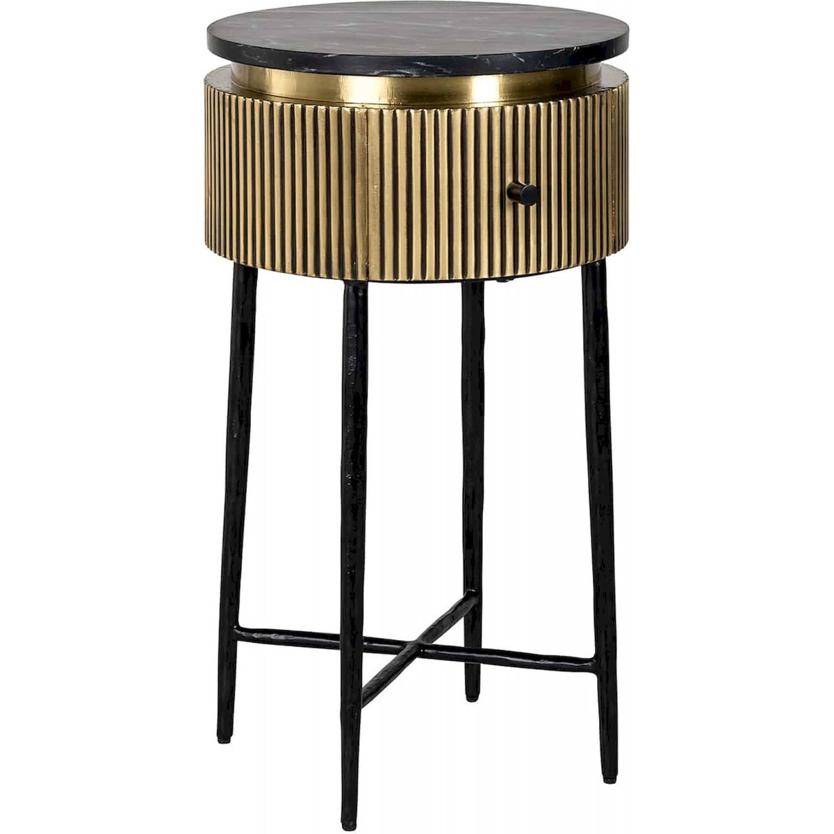Table d'appoint en fer, IRONVILLE doré chic et moderne, RECOLLECTION