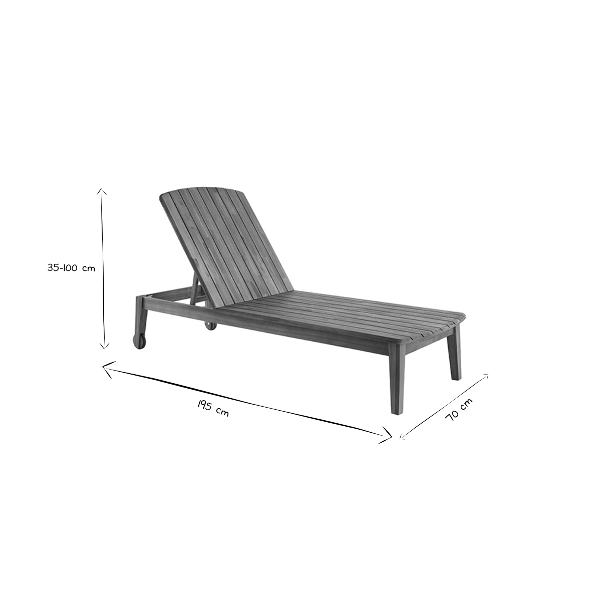 Bain de soleil en bois massif CANOPEE naturel, MILIBOO