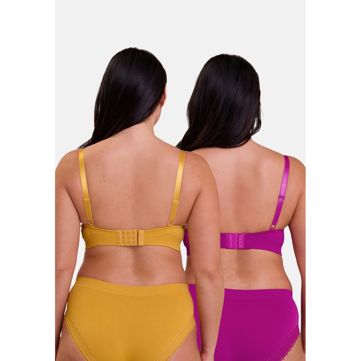 Lot de deux brassières AGATHE jaune&rose, SANS COMPLEXE