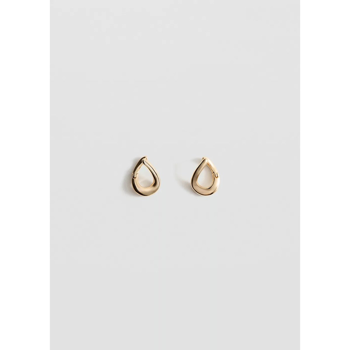 Boucles d’oreilles demi-créoles en acier inoxydable or, MANGO