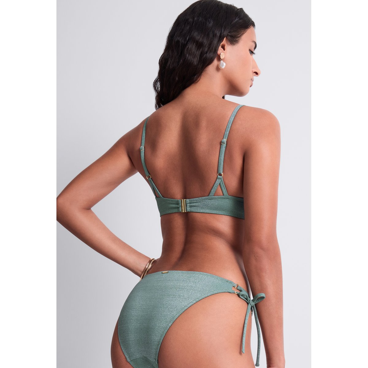 Bas de maillot de bain taille basse Summer Glow bleu, AUBADE