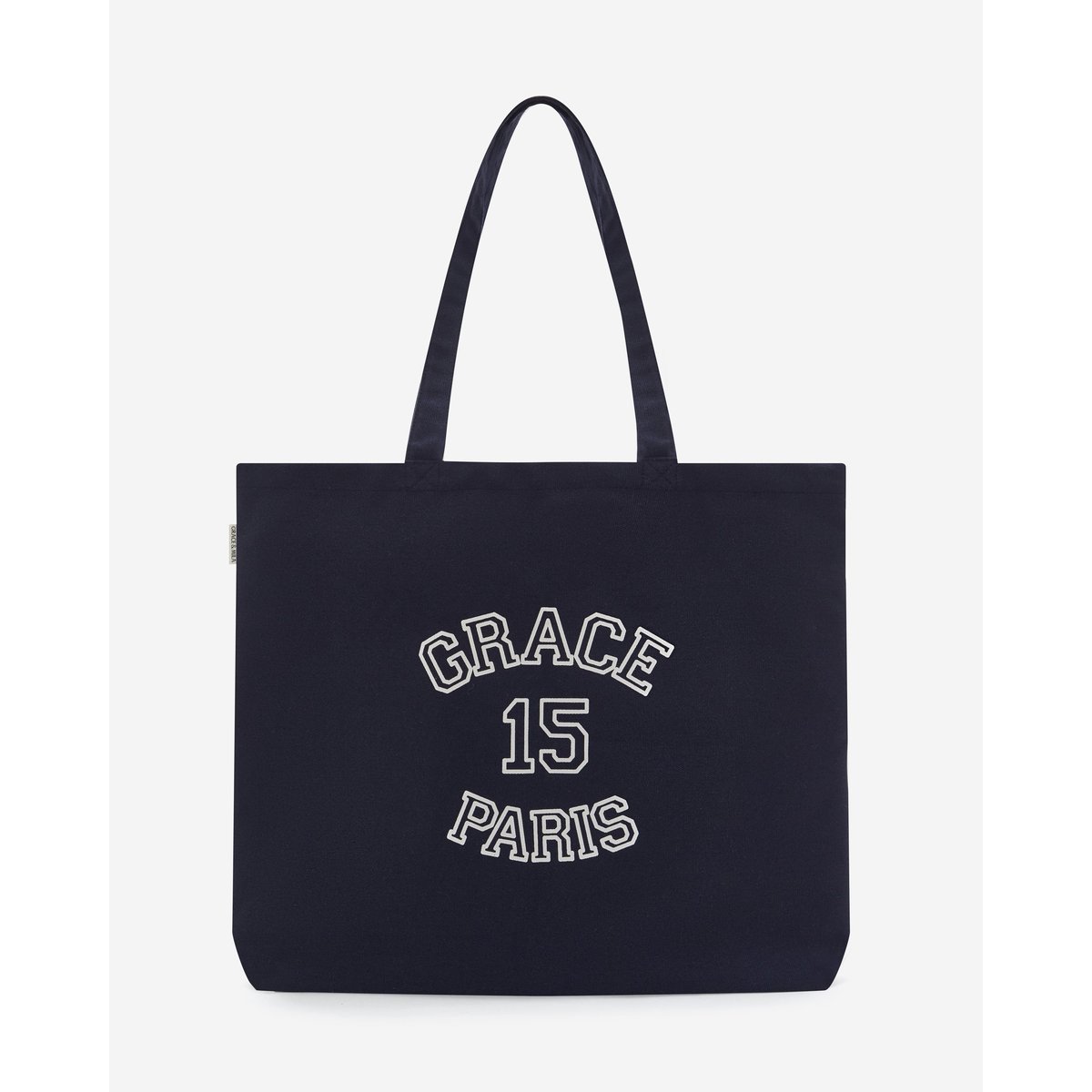 Tote bag en toile à logo imprimé marine Bright marine, GRACE & MILA