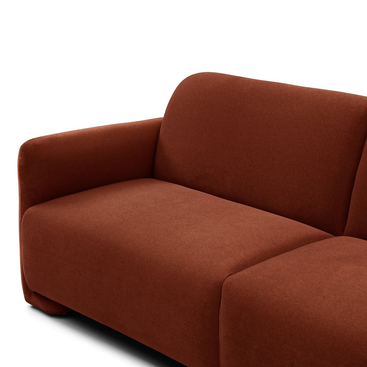 Marley Curved Velvet Sofabed burnt orange, ÉDITÉ
