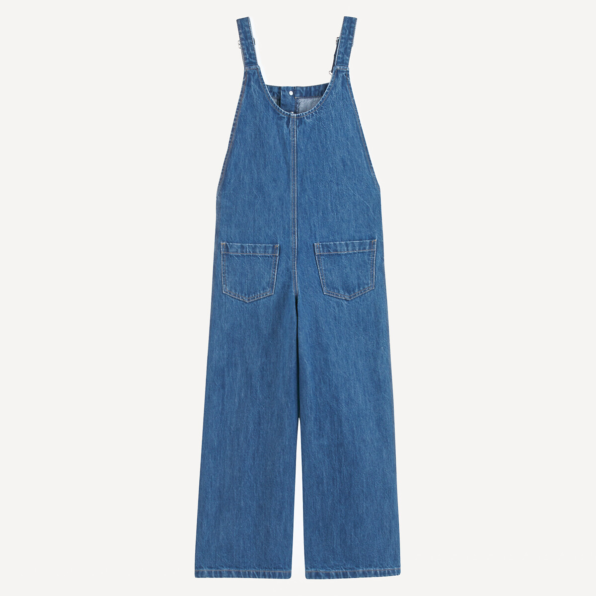 Jeans salopette met schouderbanden stoned denim  , LA REDOUTE COLLECTIONS