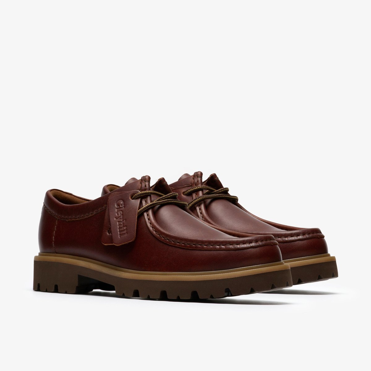 Derbies richelieus Cuir CLEYHILL SEAM marron, CLARKS