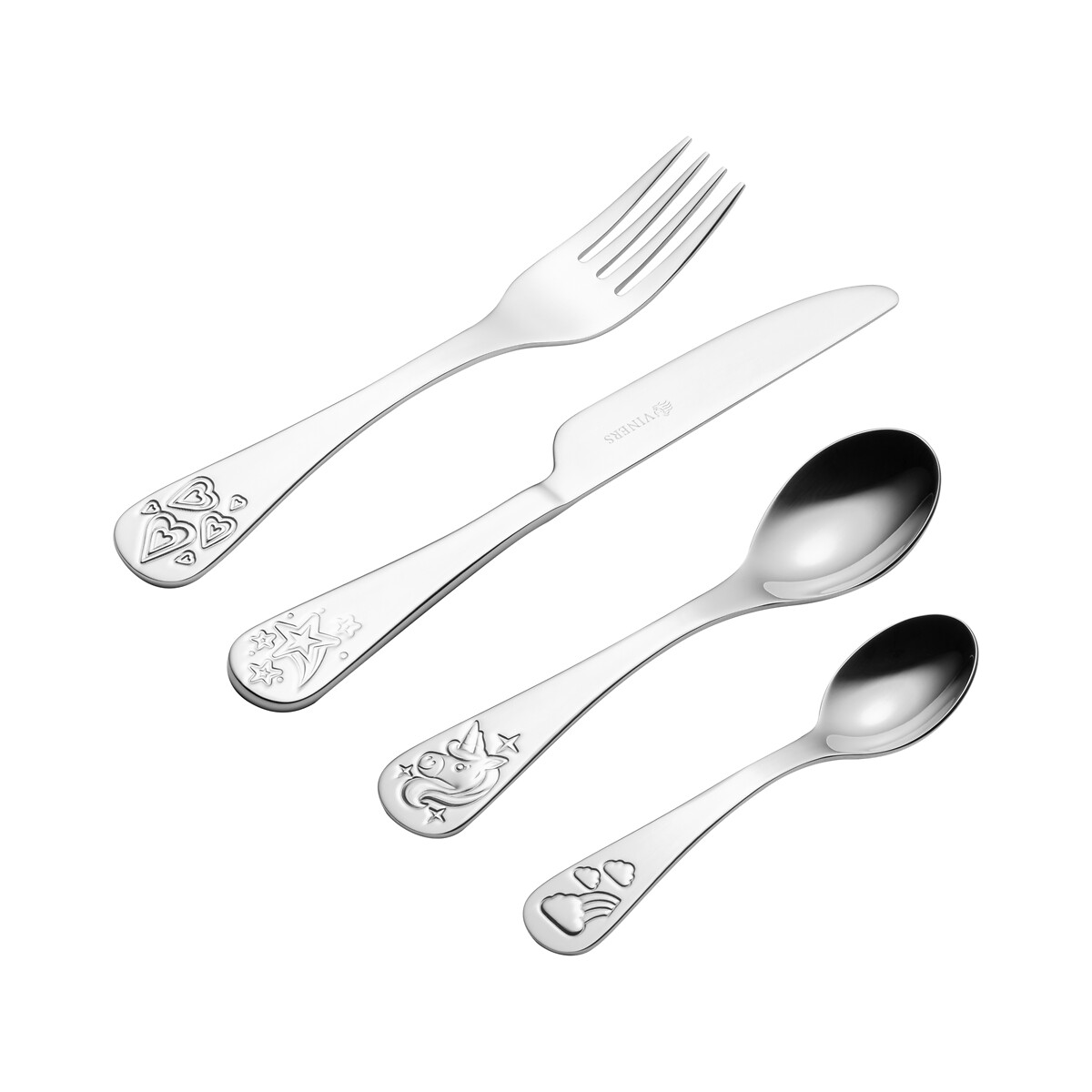 4-Piece Kids Believe Cutlery Set purple, VINERS