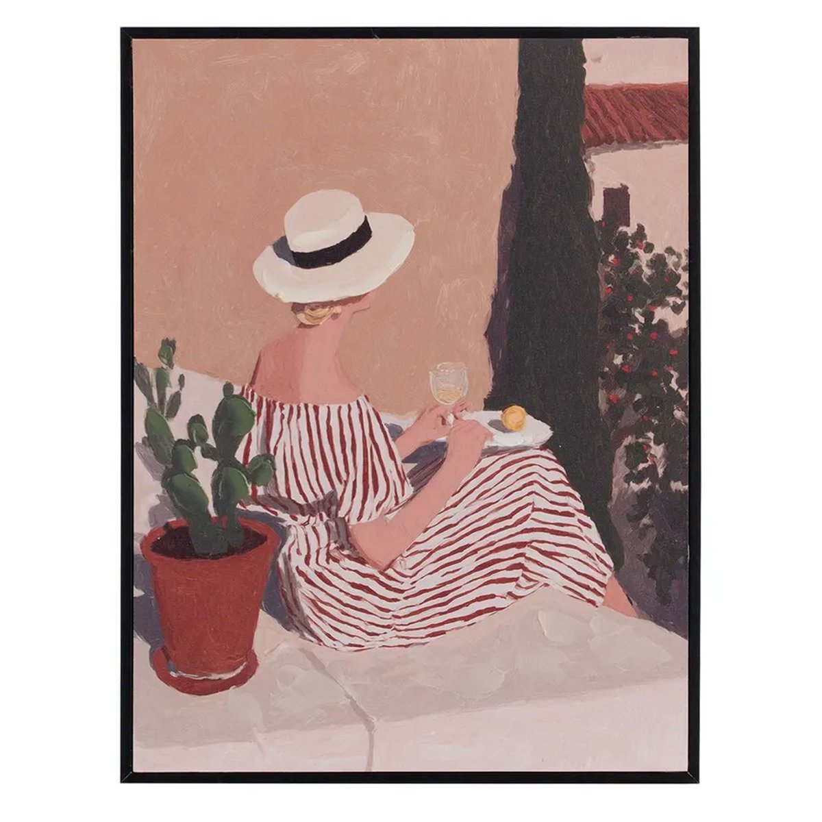 Set de 2 tableaux peinture femmes 30x2x40cm multicolore, WADIGA