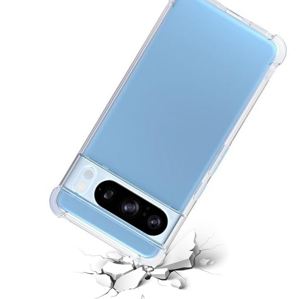 Coque Pixel 8 Pro antichoc + 2 vitres transparent, EVETANE