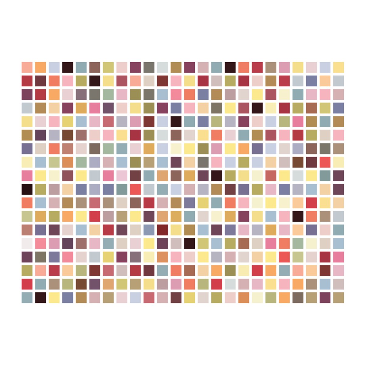 Papier peint intissé panoramique Mosaïque de couleurs multicouleur, EDEN