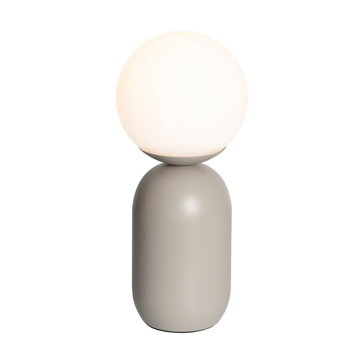 Lampe à poser style contemporain en métal et verre opale, NOTTI gris, NORDLUX