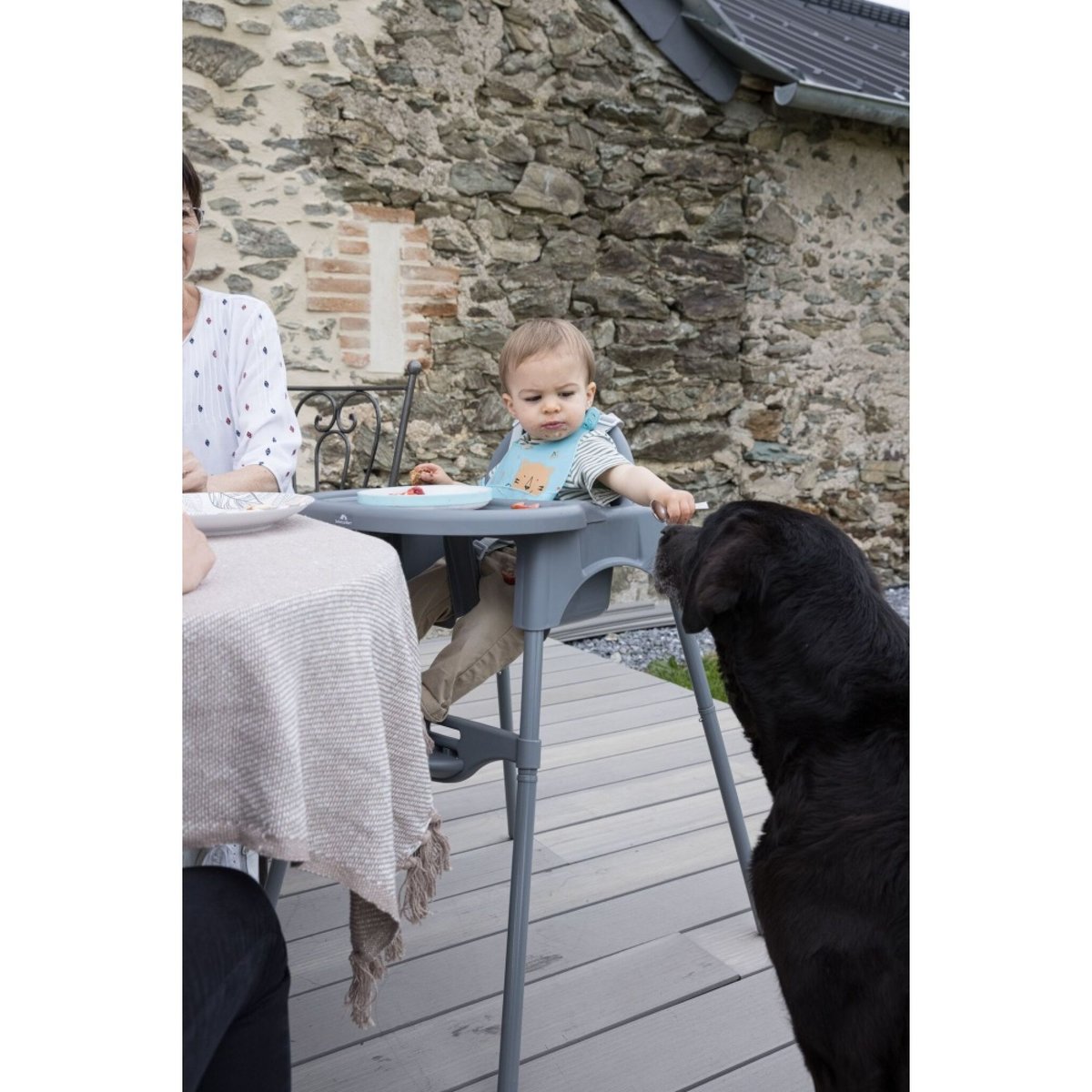 Chaise haute bébé Meely dark grey, BEBECONFORT