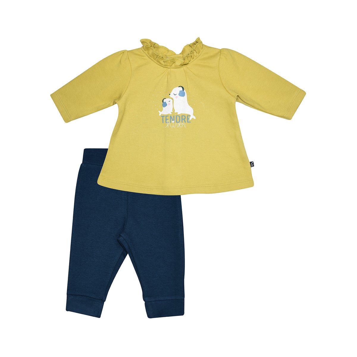 Tunique jegging marine marilou jaune, SUCRE D'ORGE