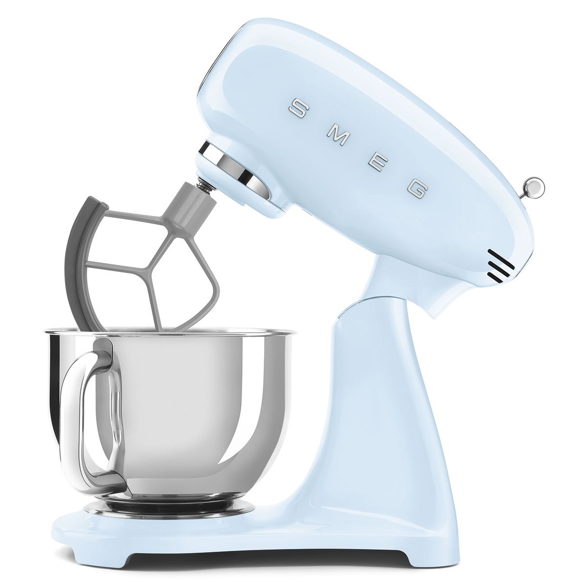 Robot patissier socle couleur SMF05 bleu azur brillant, SMEG