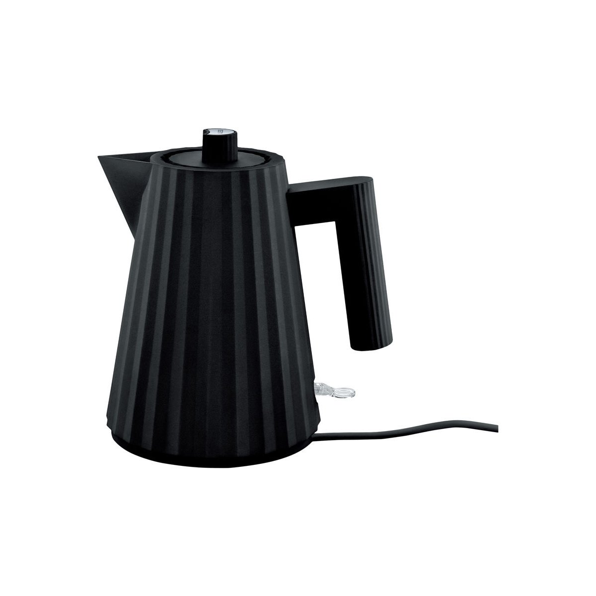 Bouilloire électrique plissé noir 1 l noir, ALESSI