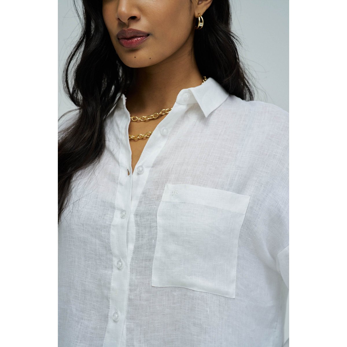 CHEMISE EN LIN blanc, SALSA JEANS