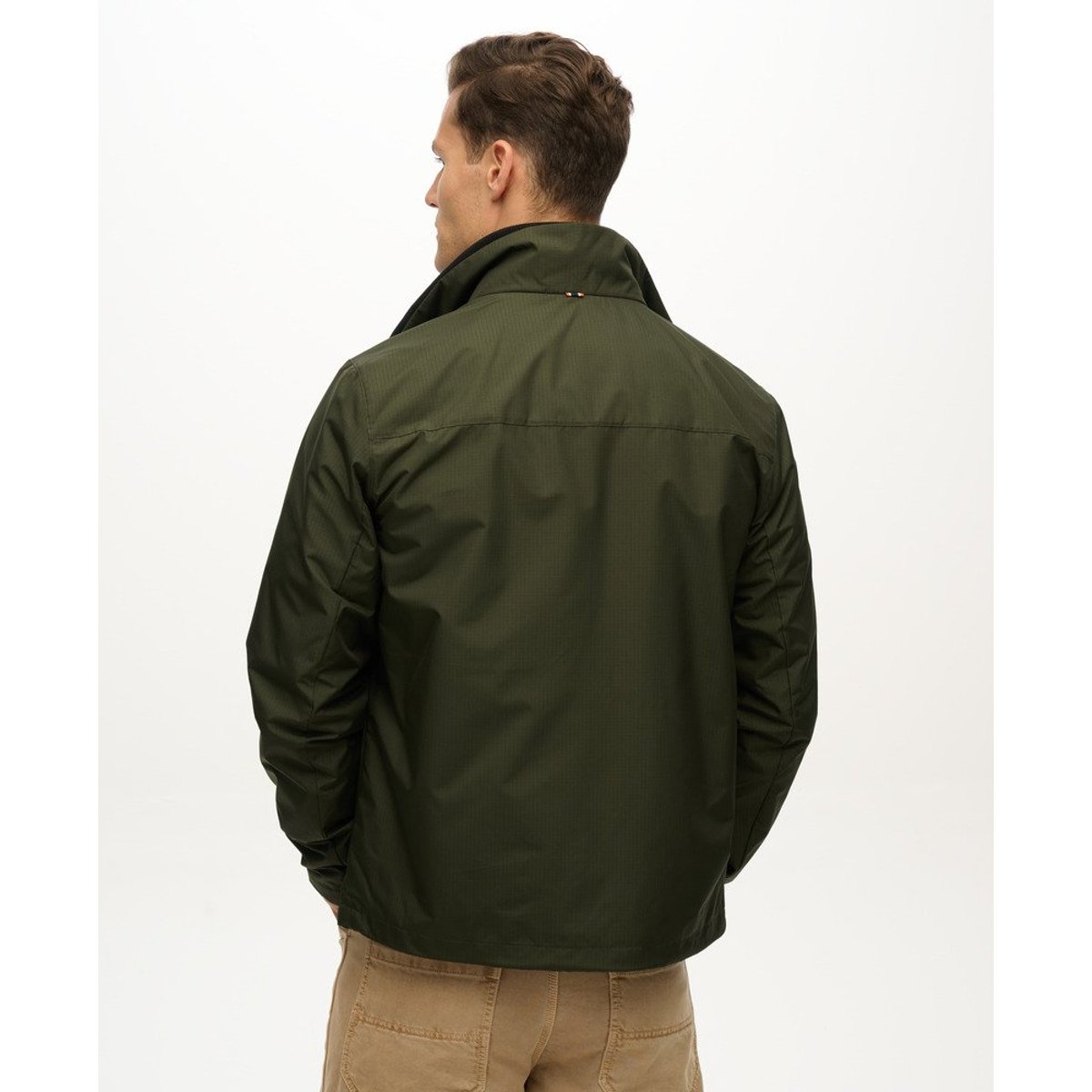 Coupe-vent à logo sans capuche Windbreaker vert olive surplus goods, SUPERDRY
