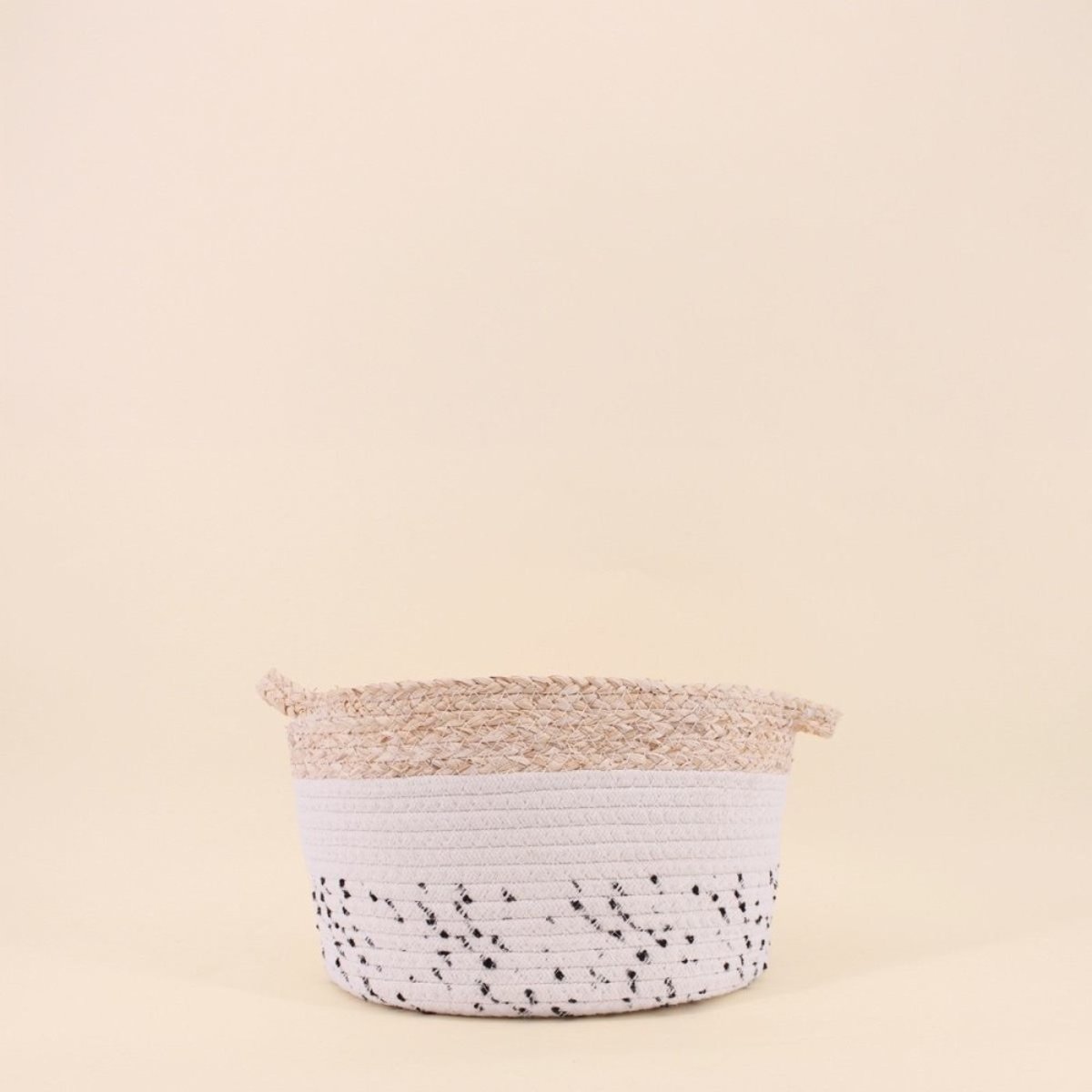Lot de 2 paniers en corde et fibres naturelle beige, ORNAMI