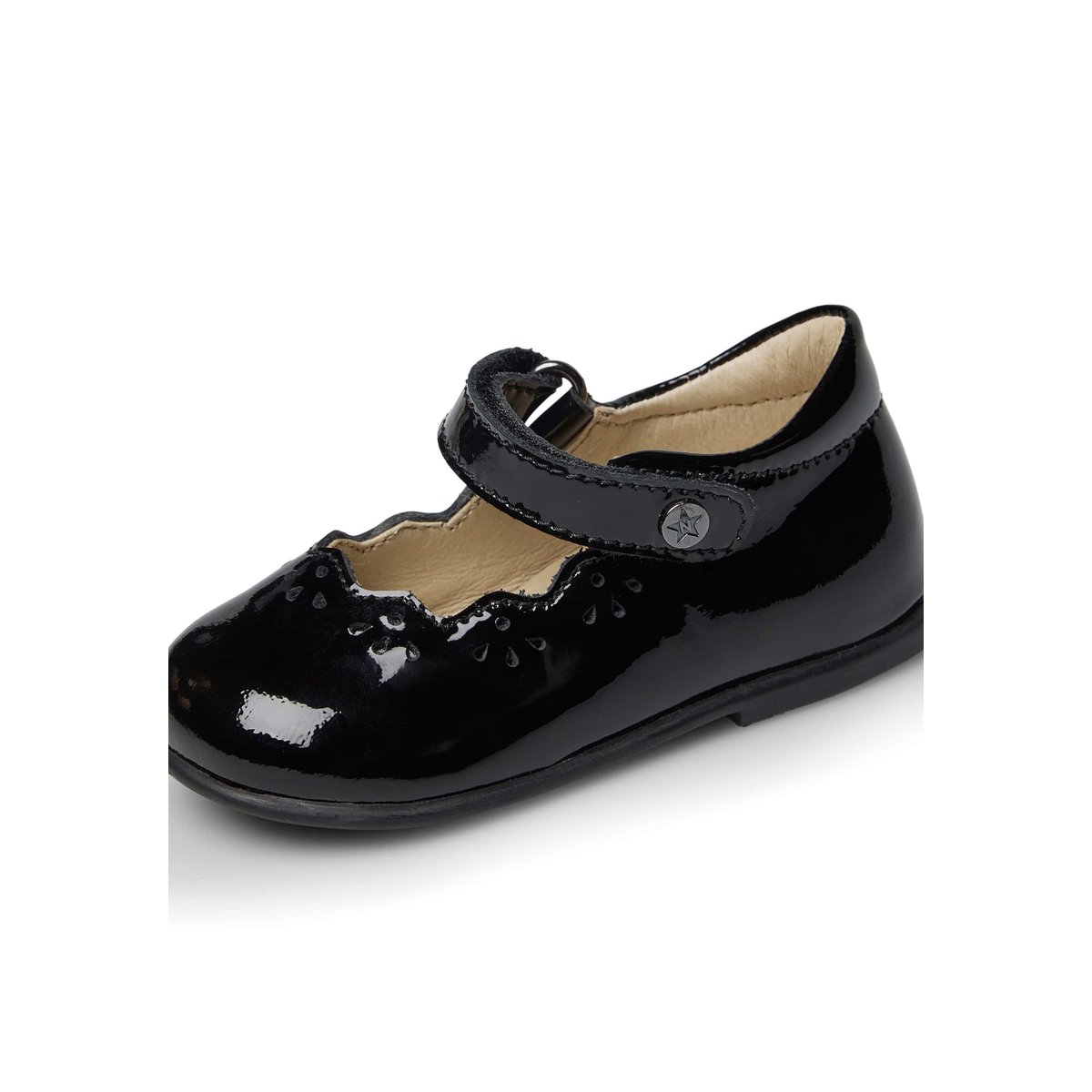 Ballerines en verni OLYA noir, NATURINO