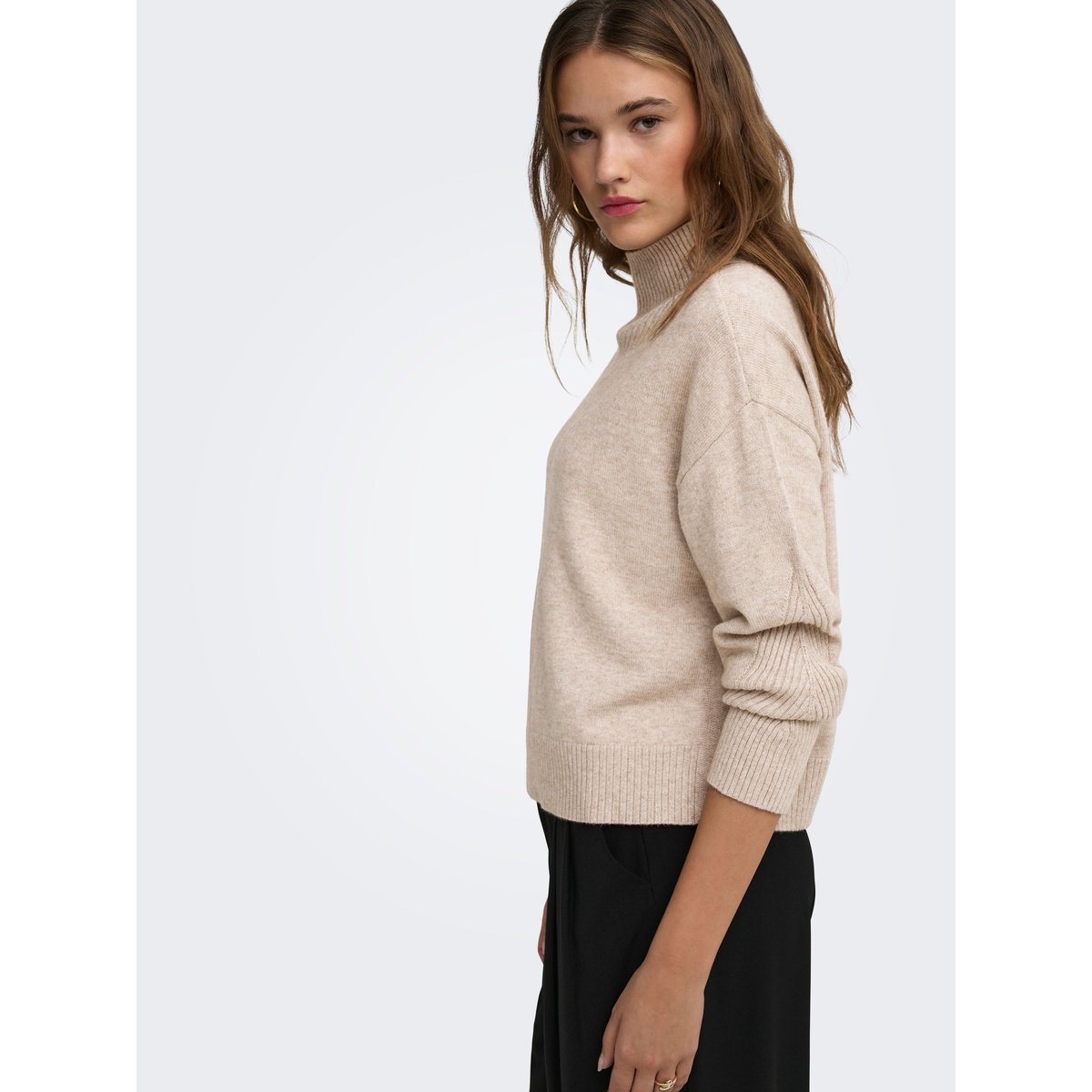 Pull En Maille mocha meringue, ONLY