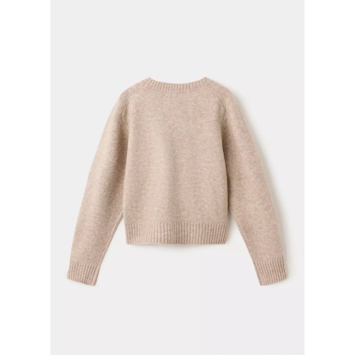 Pull-over maille oversize beige, MANGO KIDS