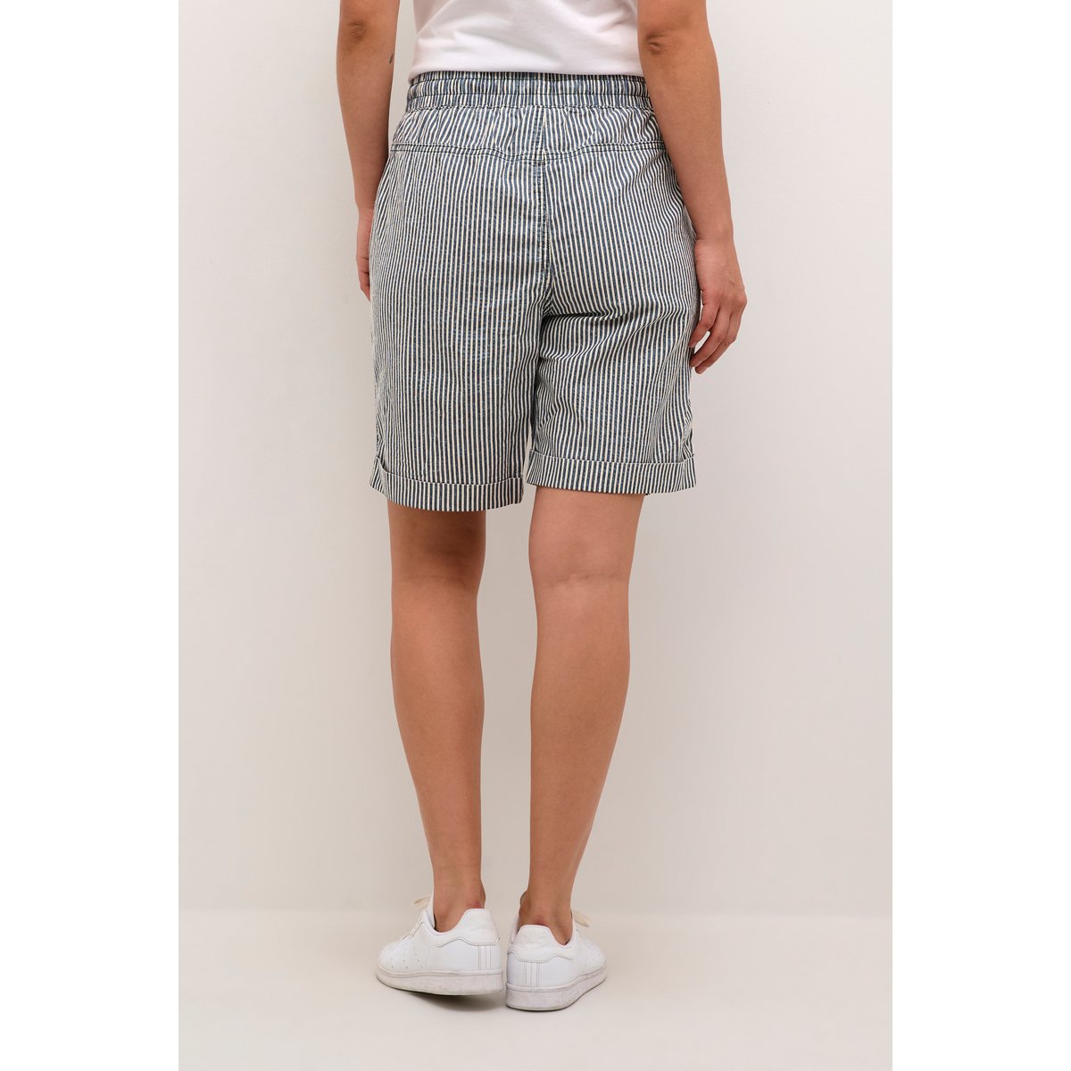 Shorts casual bleu/blanc rayures midnight/white stripe, KAFFE