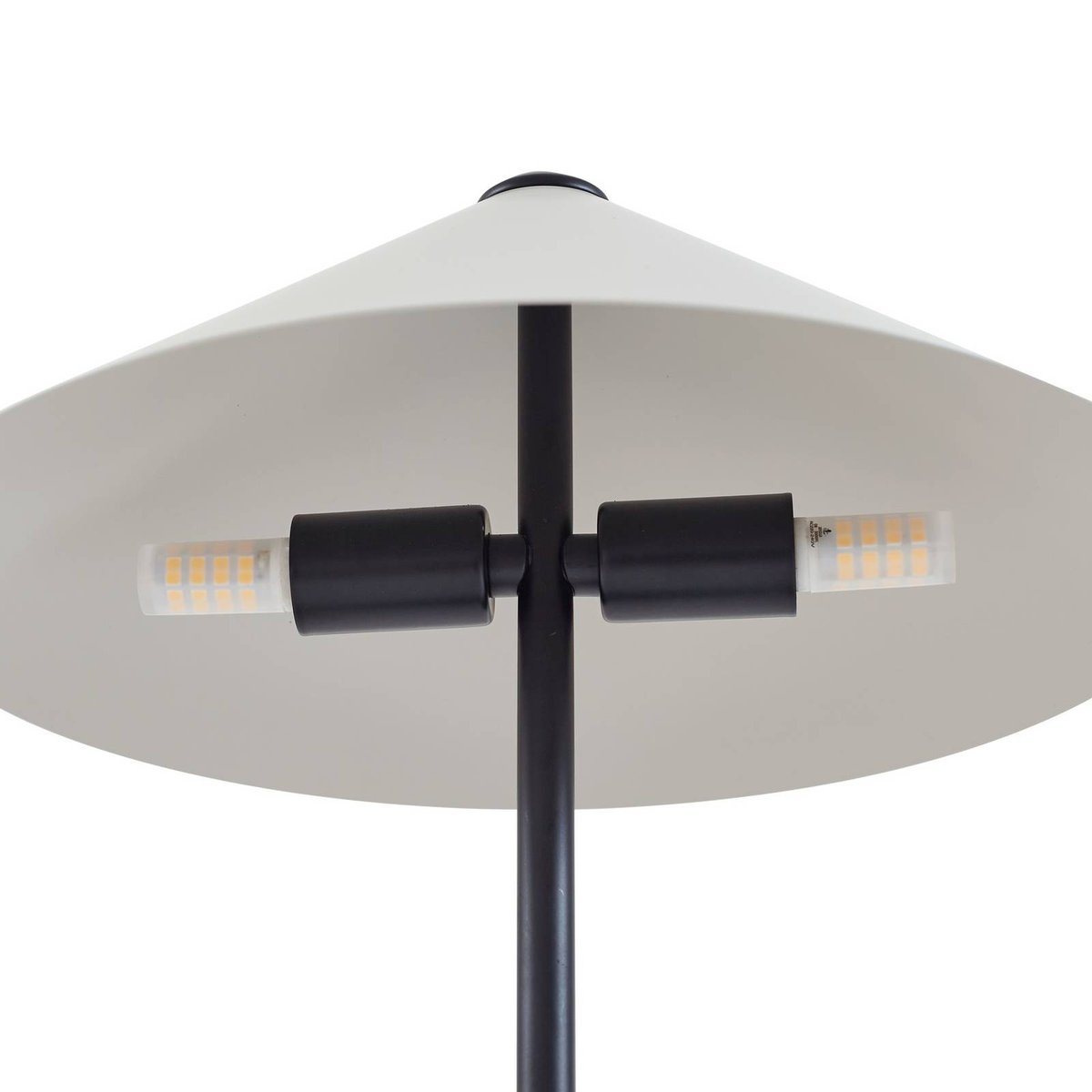 Lampe à poser en métal moderne, Norvik noir, gris clair, LINDBY