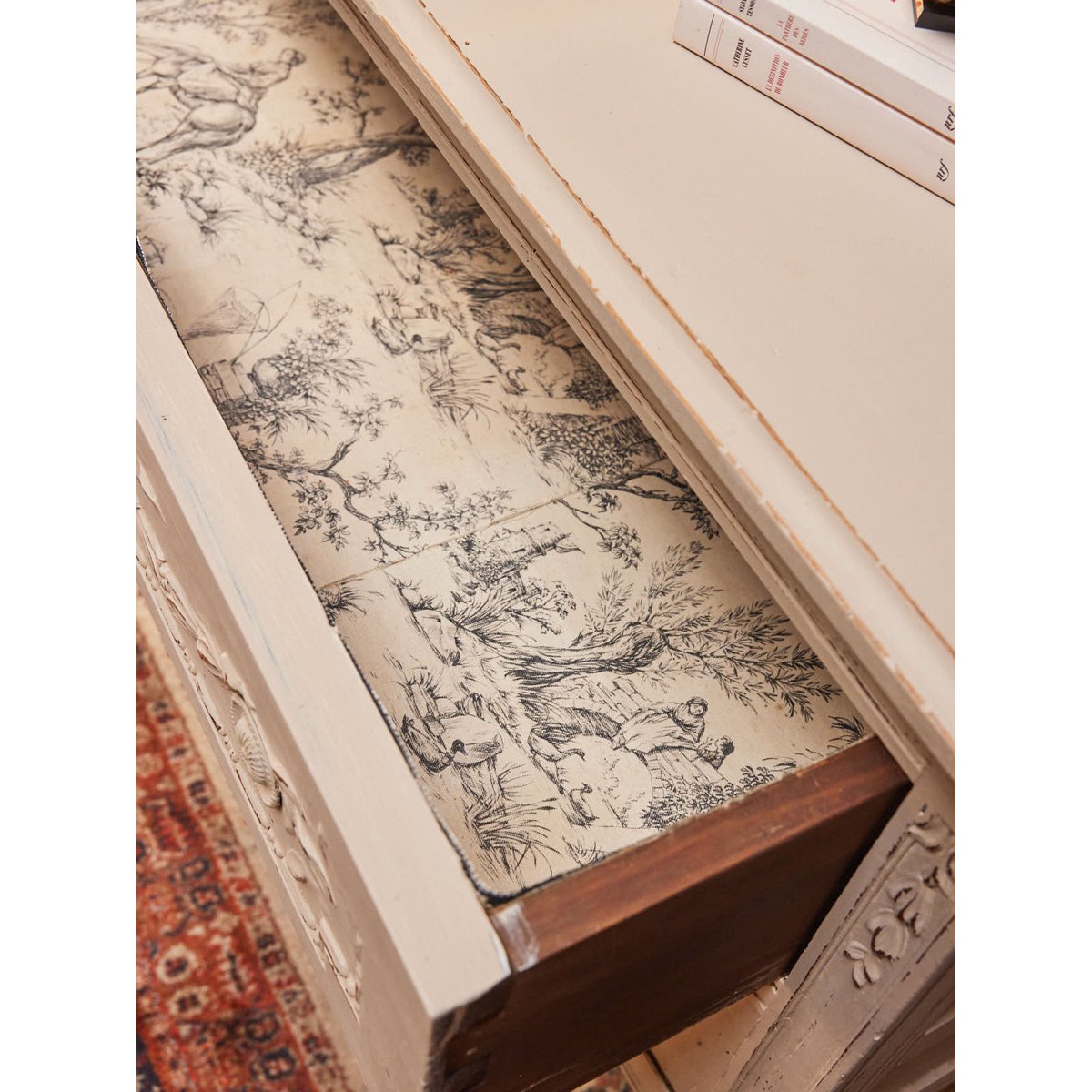 Commode en bois Garance N°674 - Bon état blanc, DEBONGOUT