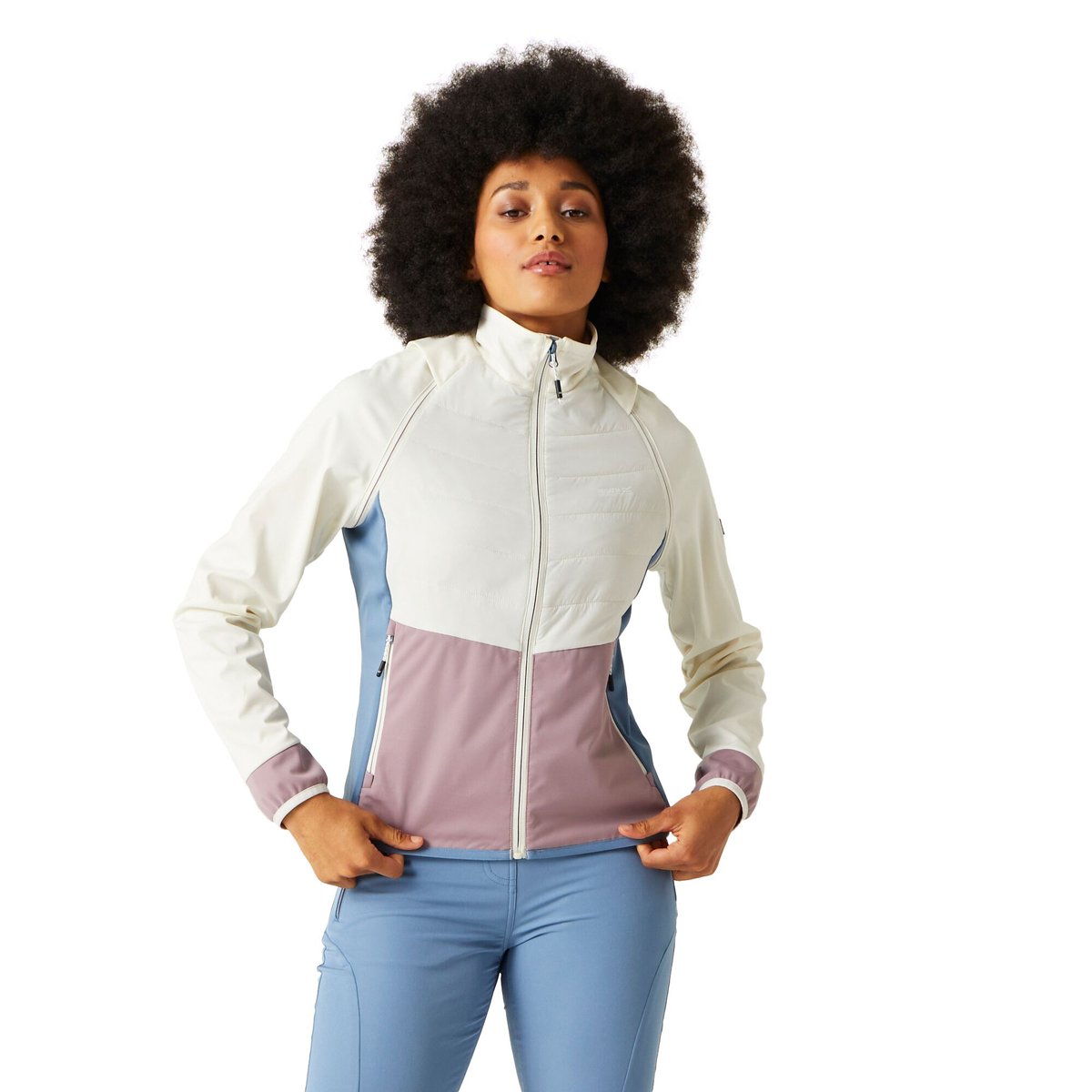 Veste hybride STEREN blanc / bleu chiné, REGATTA
