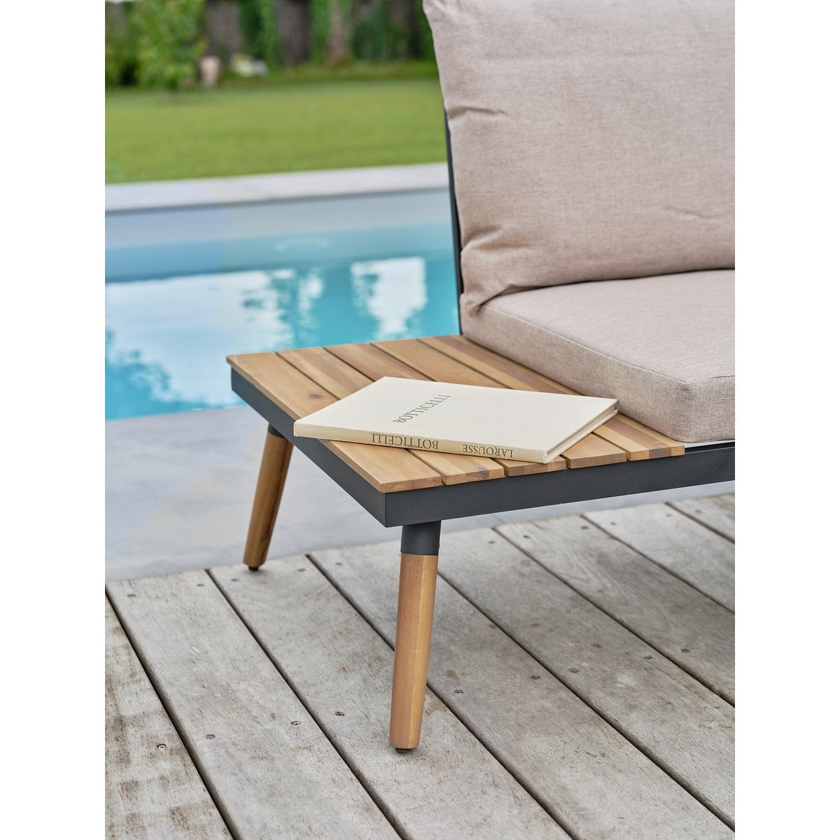 Salon de jardin d'angle 5 places CAMINO marron, REMARQUABLE