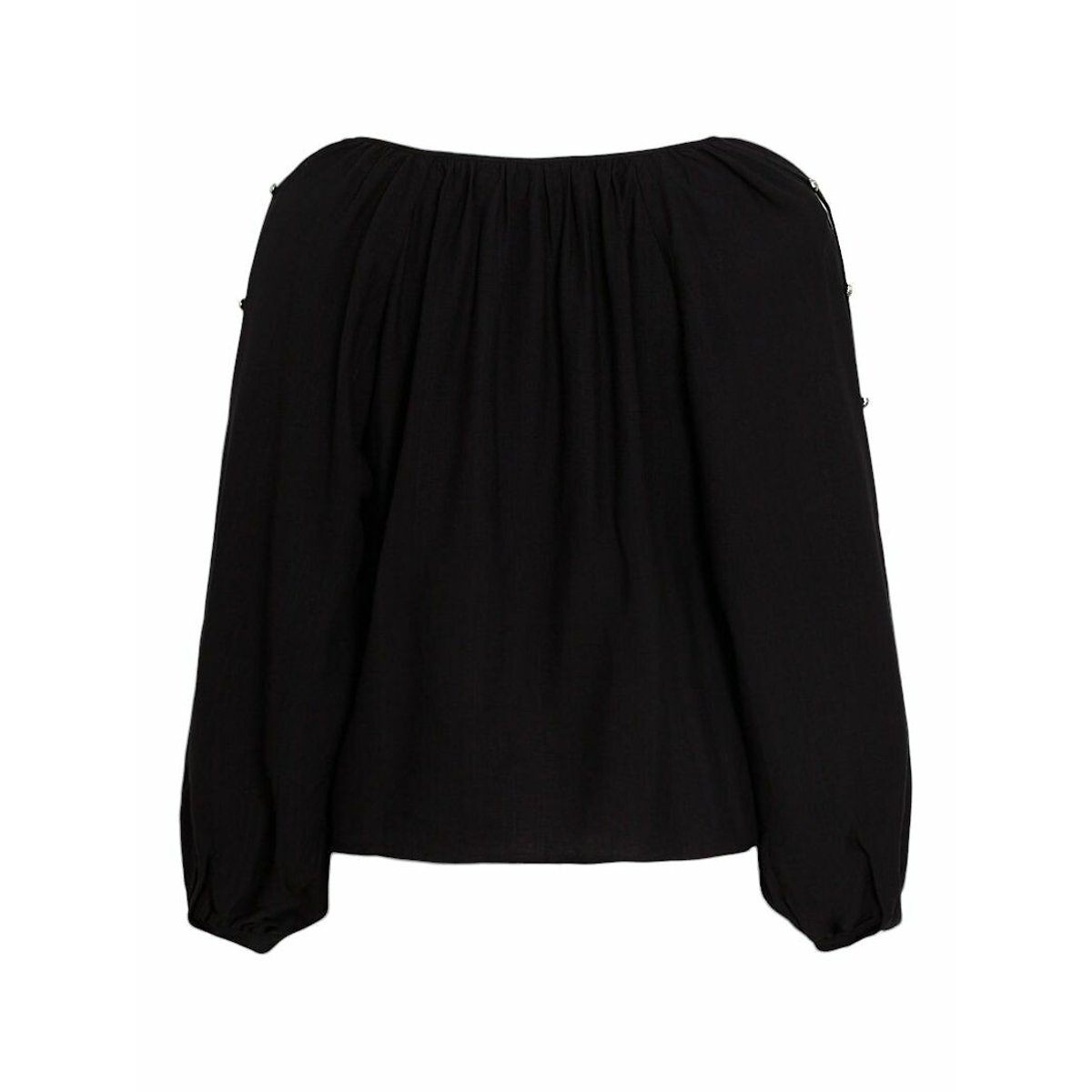Blouse avec détail boutons argentés noir, VILA