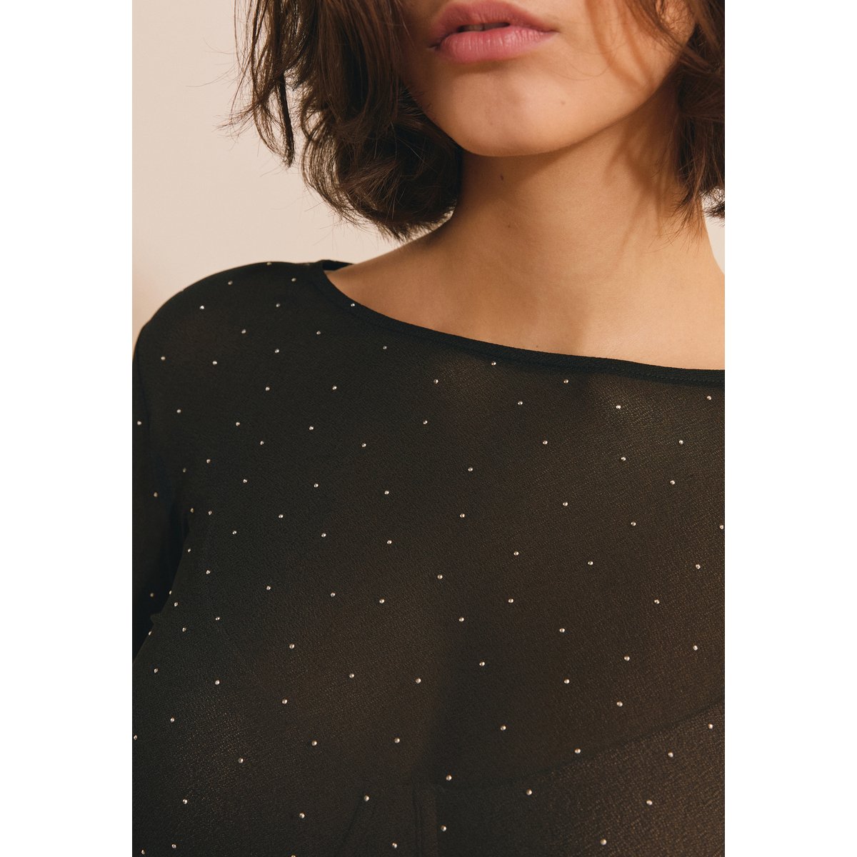 ETAM T-SHIRT ALIJA - TSHIRT ML noir, ETAM